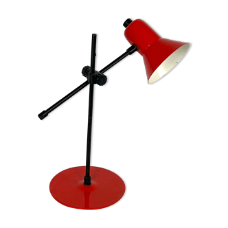 Vintage red table lamp by Veneta Lumi. Italy 1970s