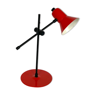 Lampe de table rouge vintage de Veneta Lumi. Italie années 1970