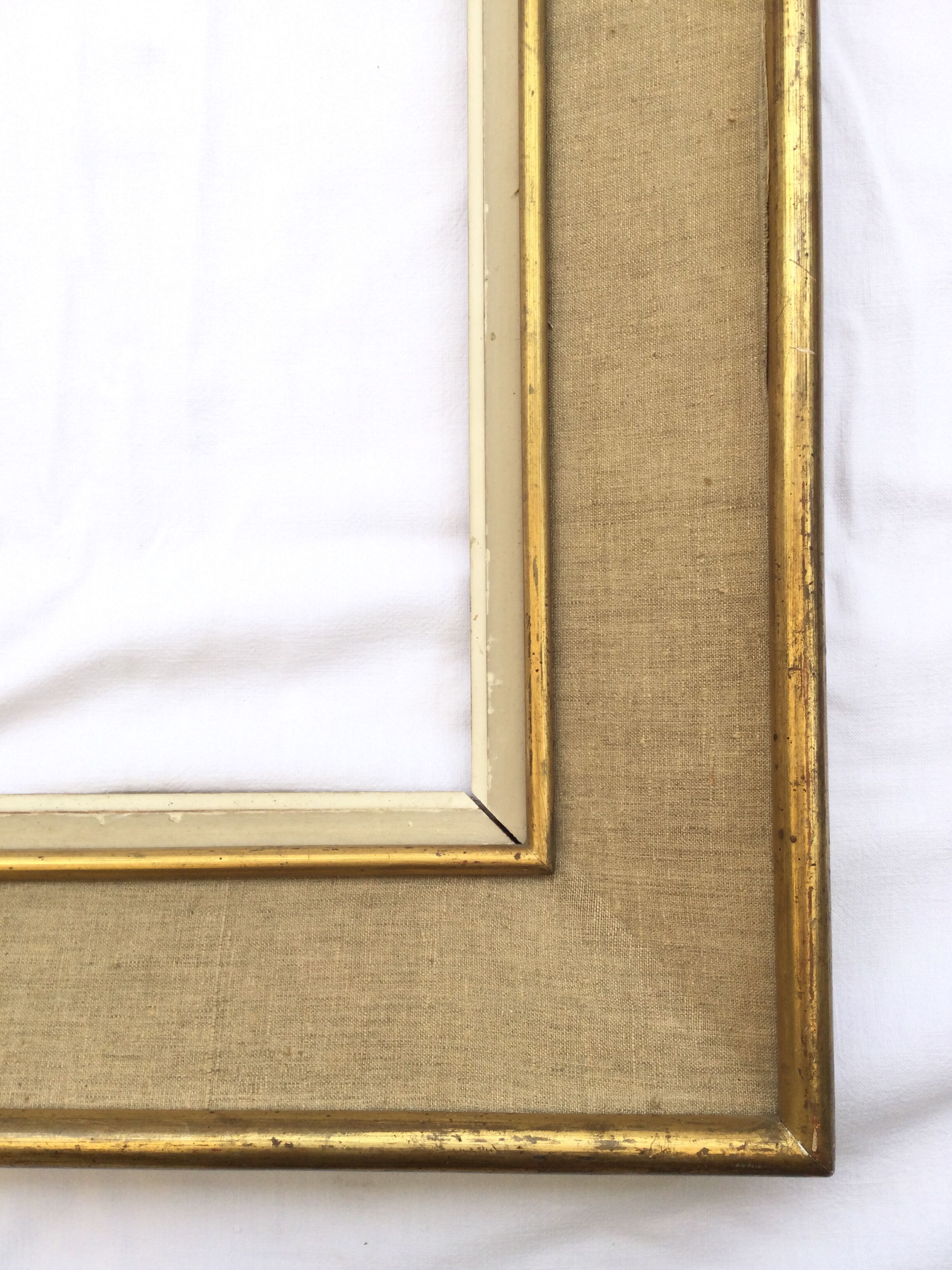 1950s frame in wood, plaster and fabric