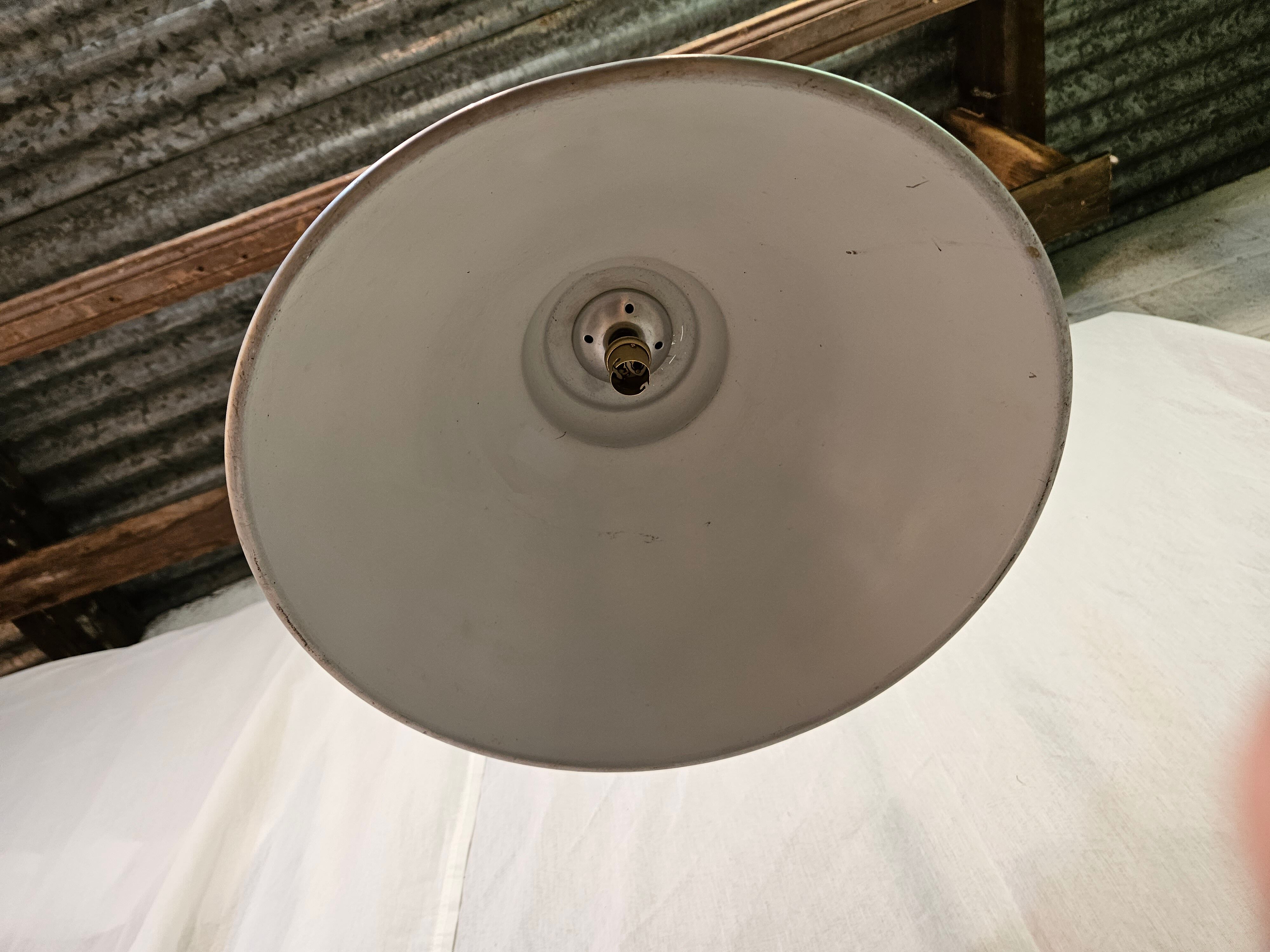 80s brushed aluminum pendant light