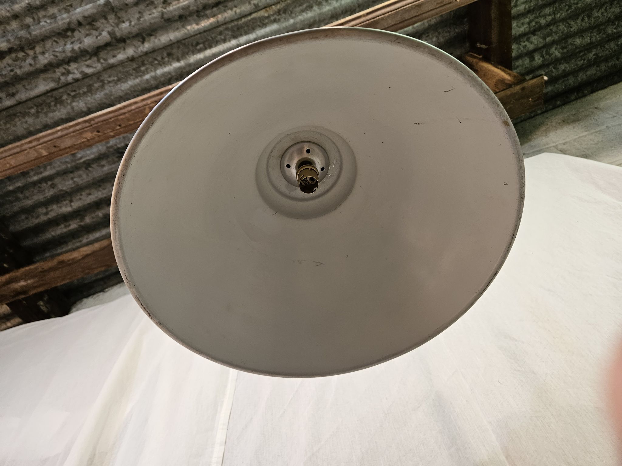 80s brushed aluminum pendant light
