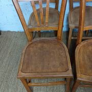 Ensemble de 10 chaises bistrot années 1950-60 vintage Luterma