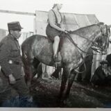 Original photograph from the 40s, Girl on horseback