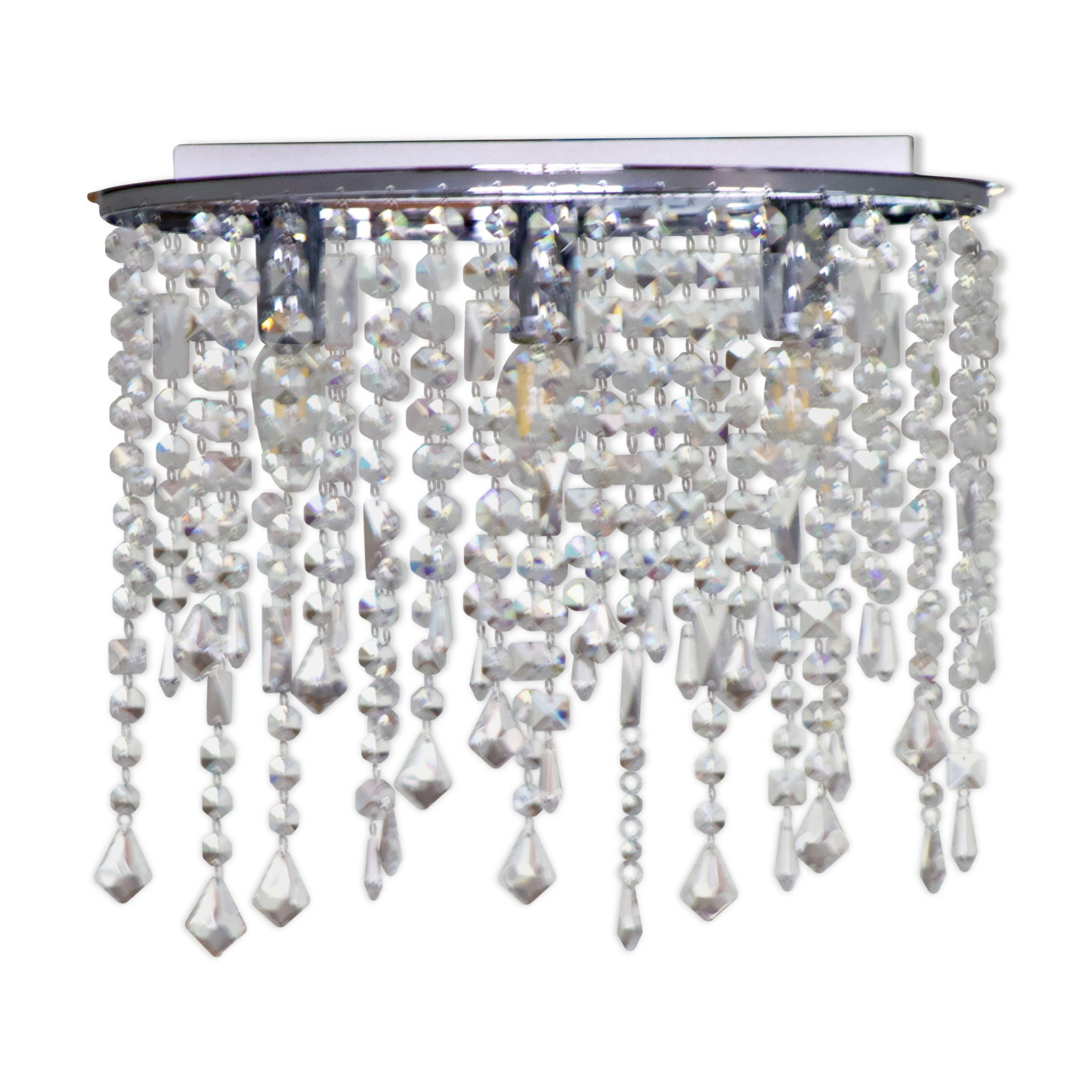 Minimalist glass fringe ceiling light