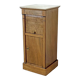 Bedside table 1940 sliding shutter and white marble