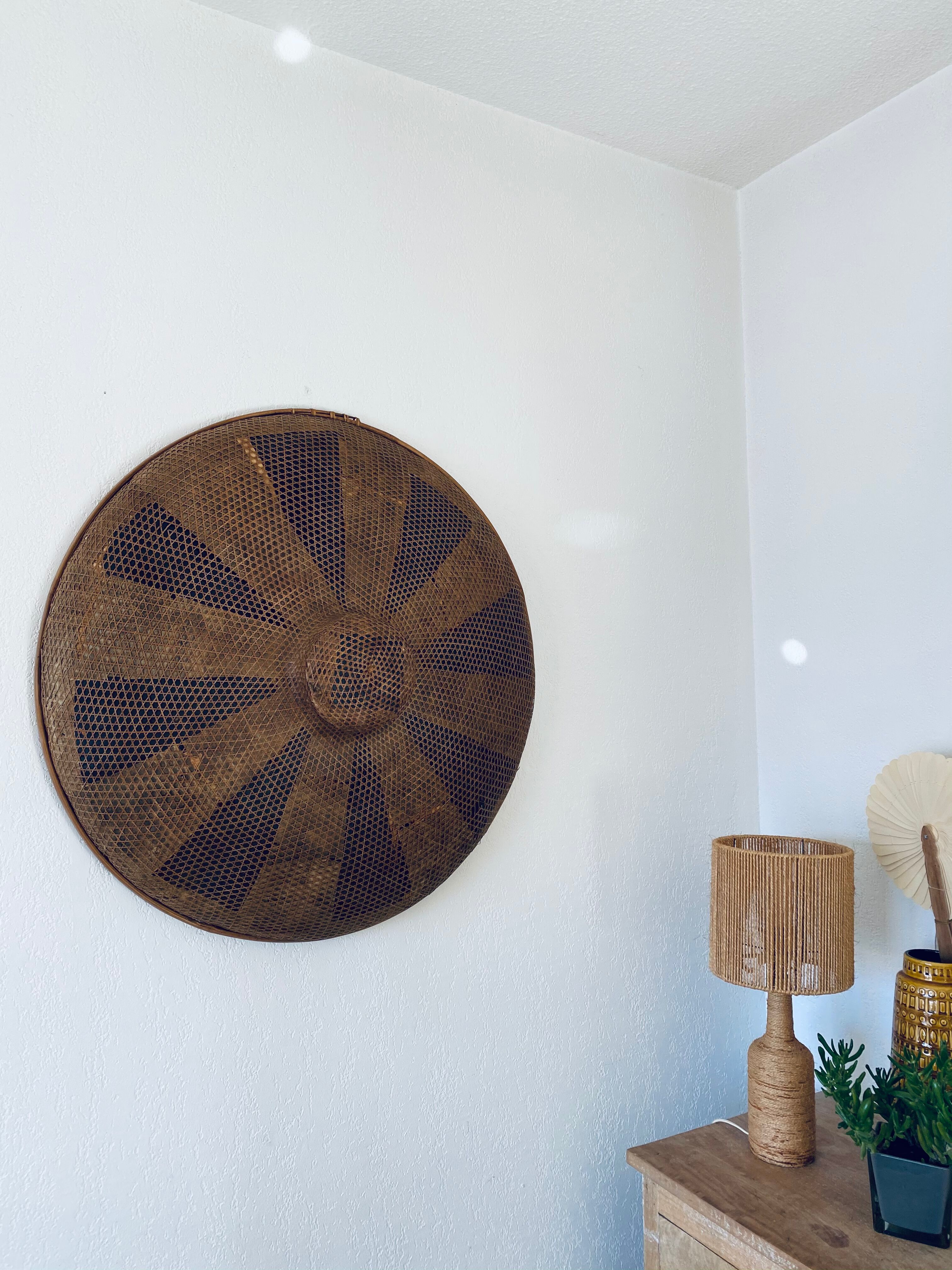 Ancient Asian hat 75 cm in diameter