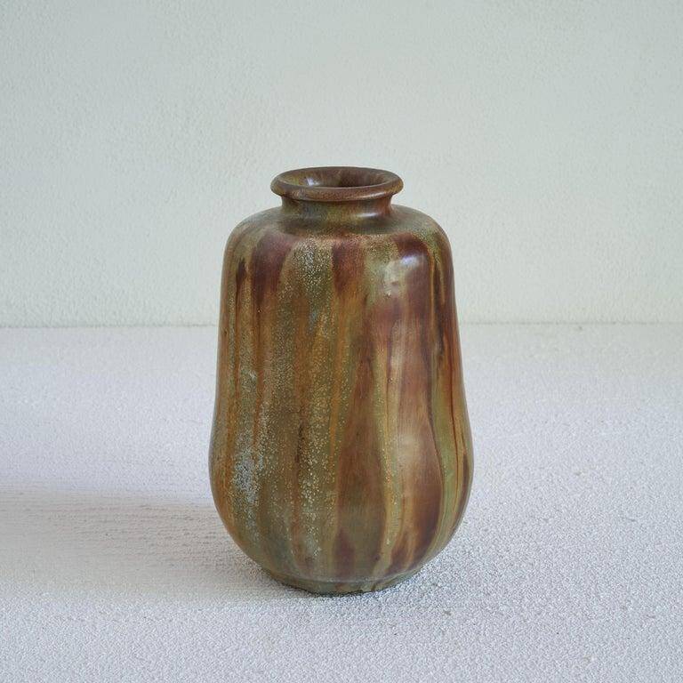 Salt-glazed stoneware vase by Willy Biron, 1950s.