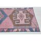 1970s Vintage Turkish Oushak Handmade Wool Cotton Pink Runner Rug 89x299
