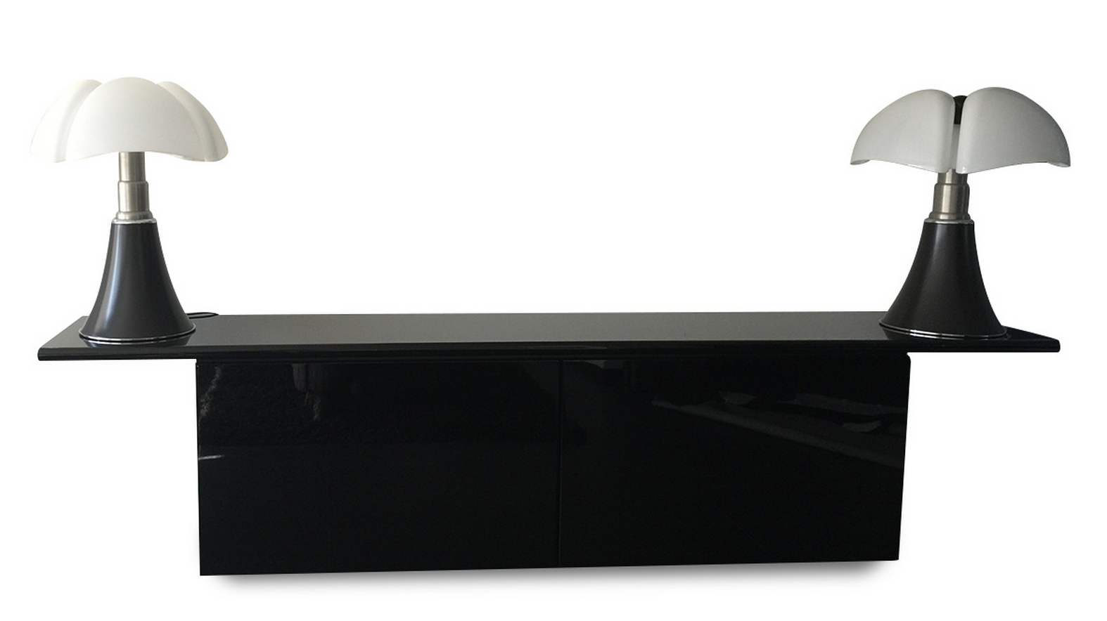 Black lacquered buffet Giotto Stoppino - 1977