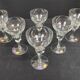 set of 6 antique cut crystal wine glasses in tulip shape from the pres