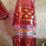 Set of 3 glasses and 1 pitcher