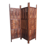 Carved solid wood screen.