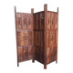 Carved solid wood screen.