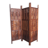 Carved solid wood screen.