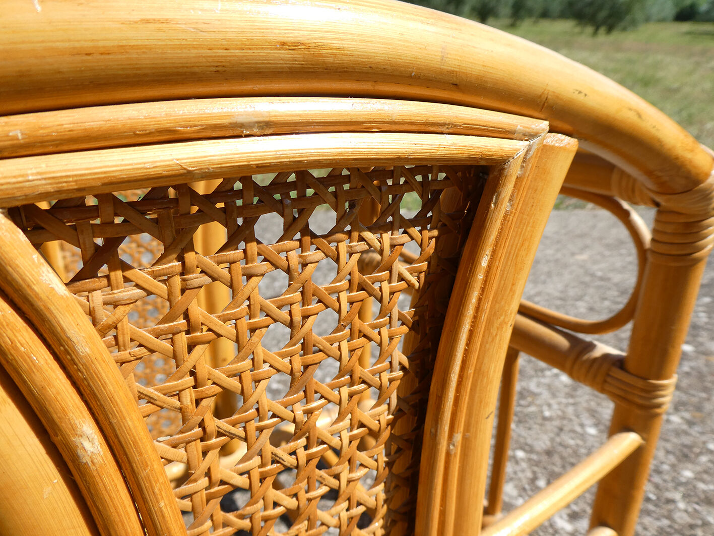 Bamboo rattan magazine holder