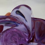 Sèvres crystal lamp signed Torsade purple foot