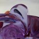 Sèvres crystal lamp signed Torsade purple foot