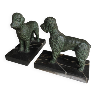 Pair of bookends dogs 1930