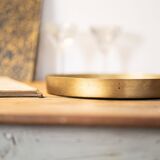 Patinated mirrored top and brass