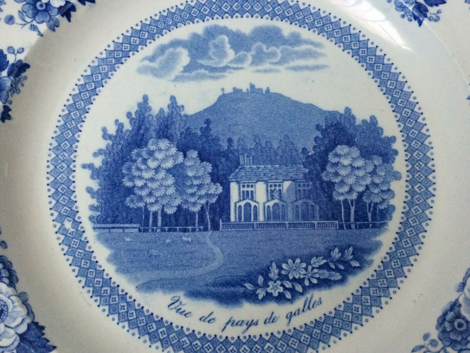 Gien earthenware plate seen from Wales