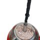 Vintage Murano glass pendant light with orange accent.