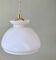 Vintage white opaline lampshade pendant light