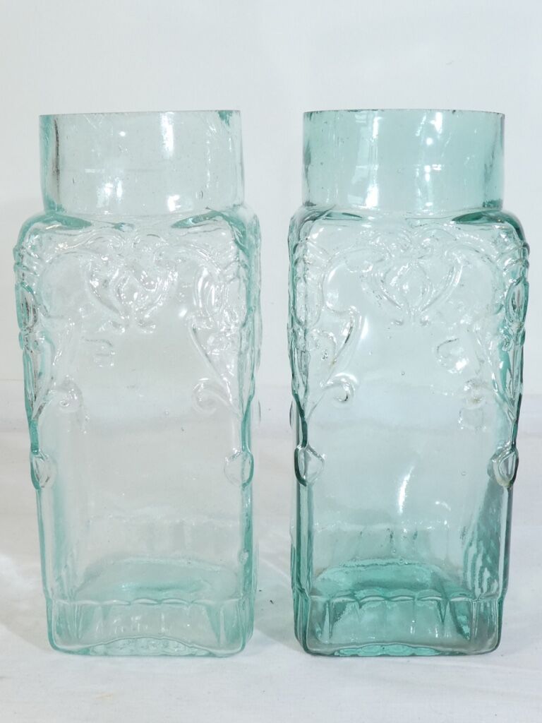 Pair of blue jars