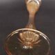 Vintage Murano transparent glass candle holder with gold threads