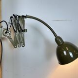 Green Industrial Military Gooseneck Scissor Wall Lamp from Elektroinstala,