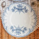 Set of 2 blue flower soup plates "Régence" st Amand and Hamage