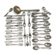 MENAGERE IN SILVER METAL DIXI 36 PIECES ART DECO LADLE SPOONFULS BOX