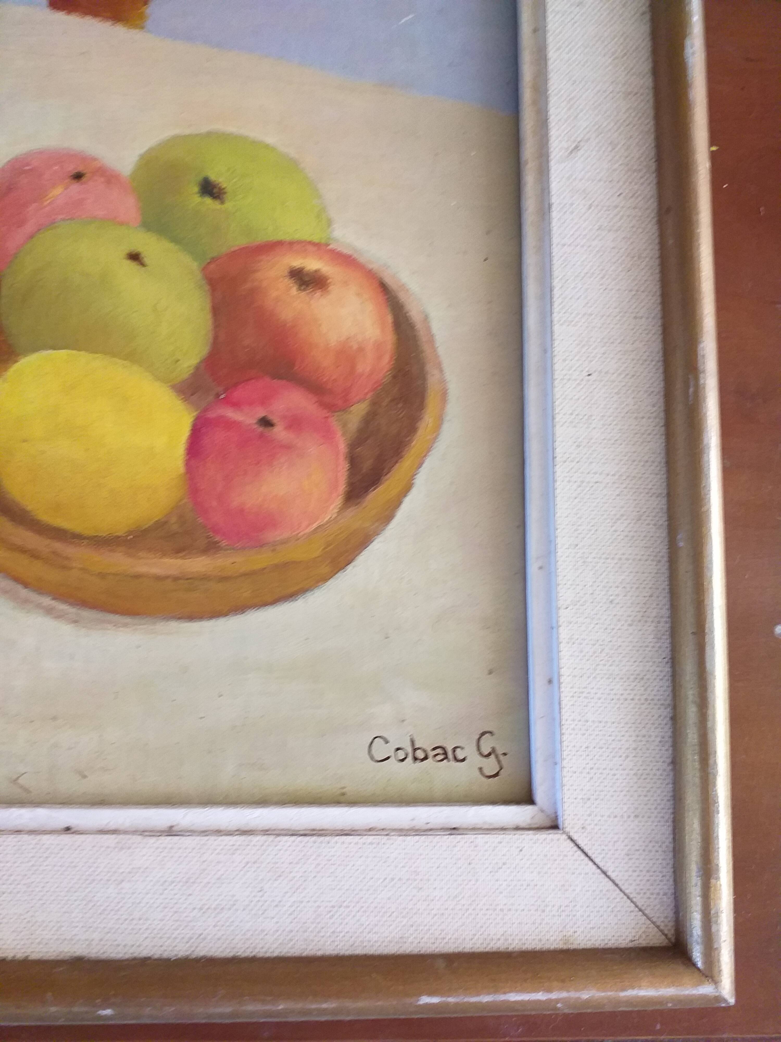Painting on canvas still life by Cobac.G