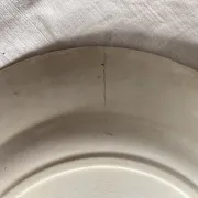 Round ironstone dishes E. Bourgeois Large deposit decorated with violets