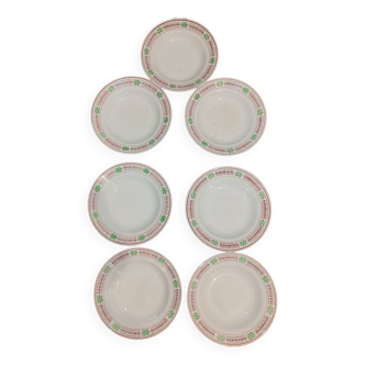 Set of 7 Digoin Sarreguemines plates