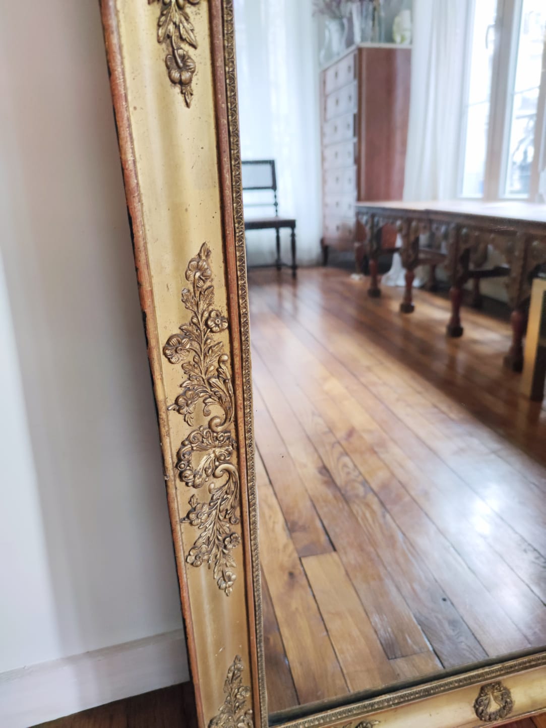 Miroir doré XIXe 78x99cm