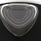 Triangular Glass Serving Plate, Italy 1990s