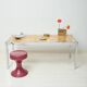 Stone and chrome coffee table, 1970-1980