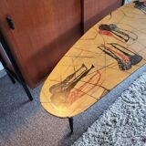 Table d’appoint peinte à la main par Decalage, Italie 1957