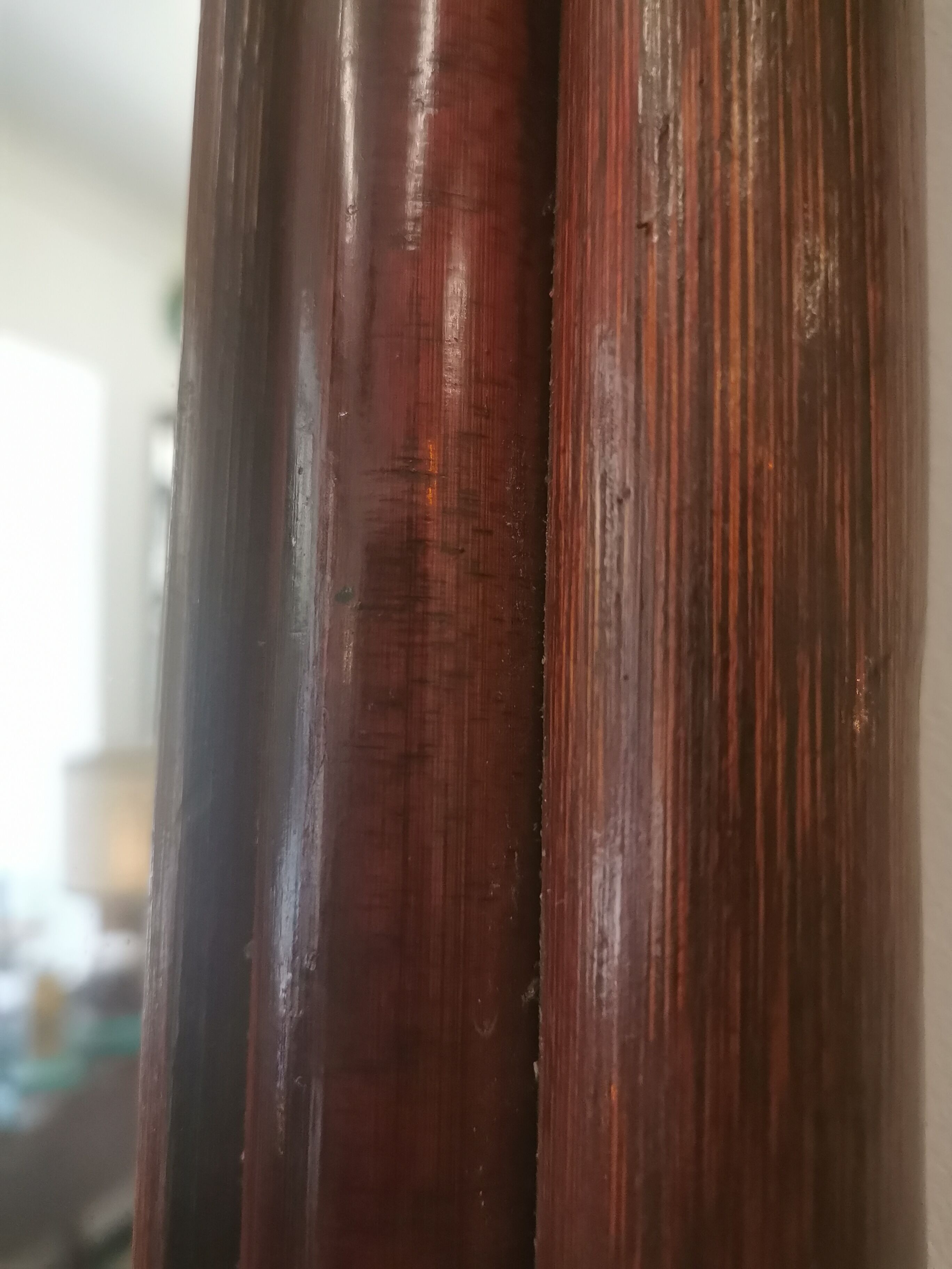 Vintage bamboo and rattan mirror 70, 100x50cm