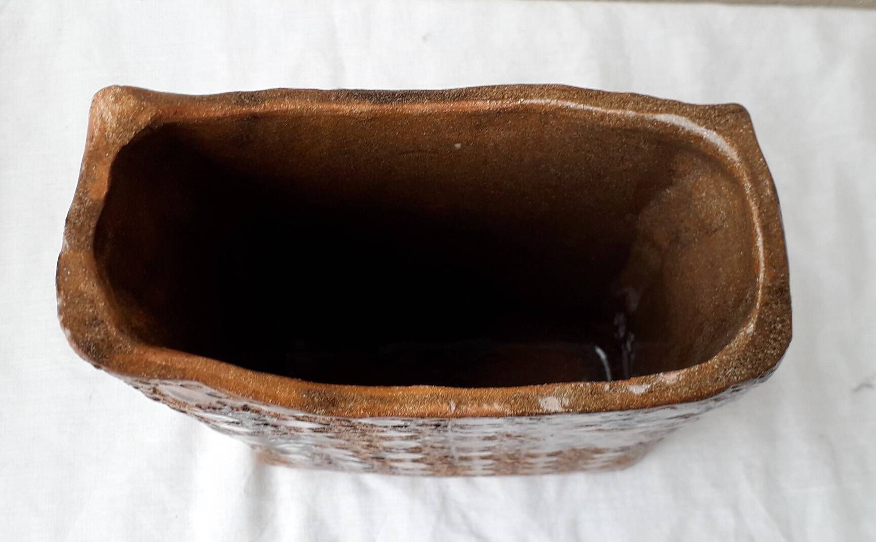 Vase céramique marron