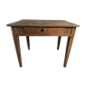 Table d'appoint en chêne peuplier avec tiroir