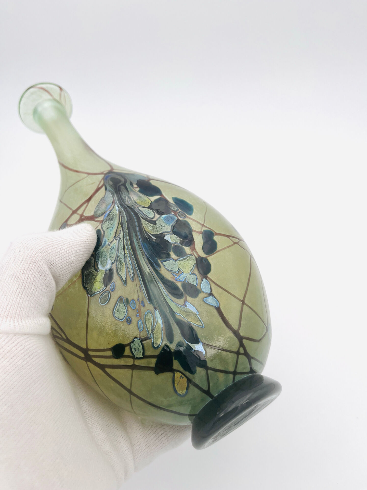 Vase Robert Pierini Studio Glass 1984 29cm 1.1kg Signed