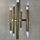 Vintage brass tubular Boulanger pendant lamp