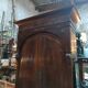 A walnut wardrobe with marquetry and boxwood stringing, dating from the Consulate period, circa 1810.