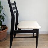 Pair of vintage Scandinavian black and white chairs