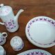 Service à café et plats de service en porcelaine Alfoldi 14 pièces Circa 70