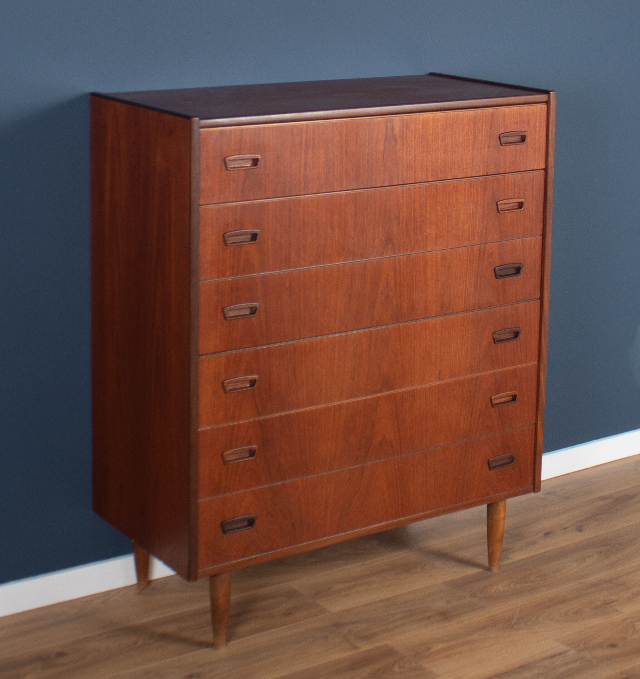 Teak 1960s Danish Mid Century Chest Of Drawers
