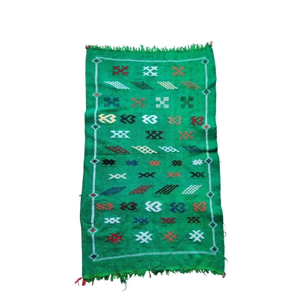 Berber green kilim rug