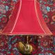 Shell lamp with gilded brass