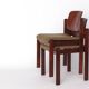 1 of 9 Vintage Lübke Stacking Chair, 1970s German Design, Dark Beech Wood